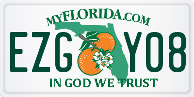FL license plate EZGY08