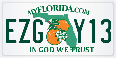 FL license plate EZGY13