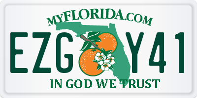 FL license plate EZGY41