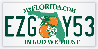 FL license plate EZGY53
