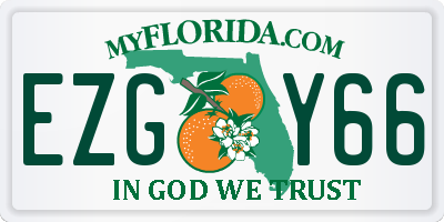 FL license plate EZGY66