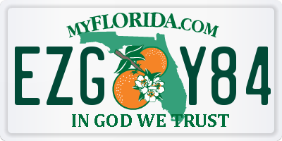 FL license plate EZGY84