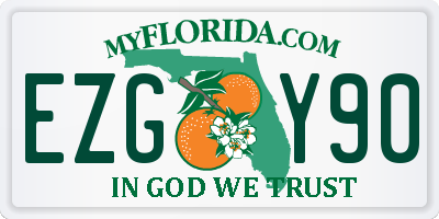 FL license plate EZGY90