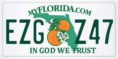 FL license plate EZGZ47