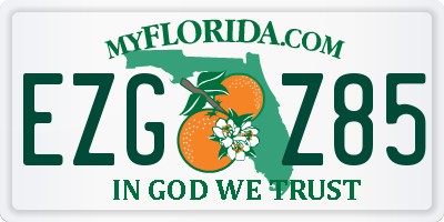 FL license plate EZGZ85
