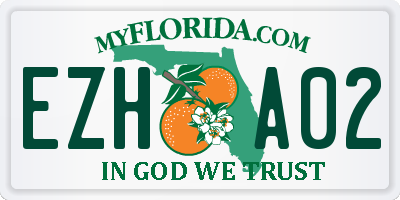 FL license plate EZHA02