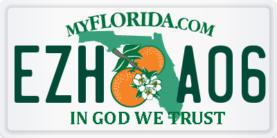 FL license plate EZHA06