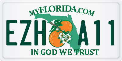 FL license plate EZHA11