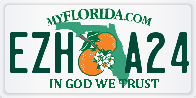 FL license plate EZHA24