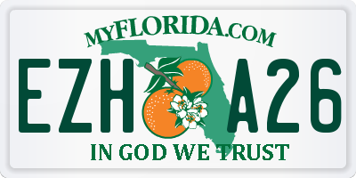 FL license plate EZHA26
