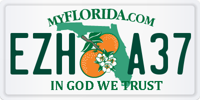 FL license plate EZHA37
