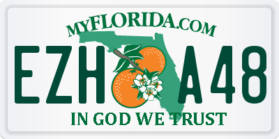 FL license plate EZHA48