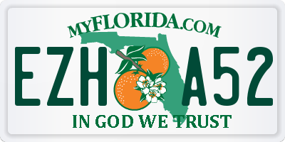 FL license plate EZHA52