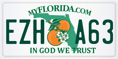 FL license plate EZHA63