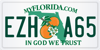 FL license plate EZHA65