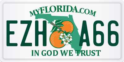 FL license plate EZHA66