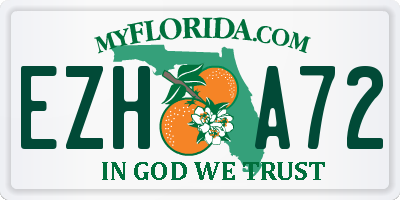 FL license plate EZHA72