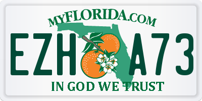 FL license plate EZHA73
