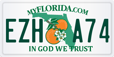 FL license plate EZHA74