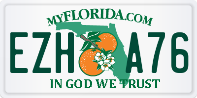 FL license plate EZHA76