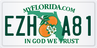 FL license plate EZHA81