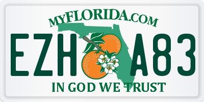 FL license plate EZHA83