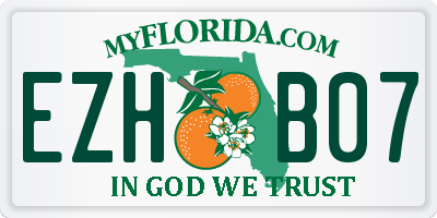 FL license plate EZHB07