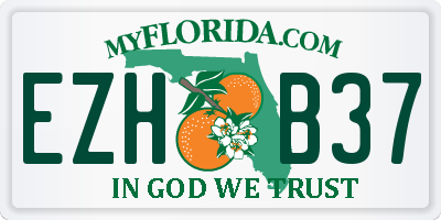 FL license plate EZHB37