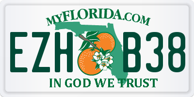 FL license plate EZHB38