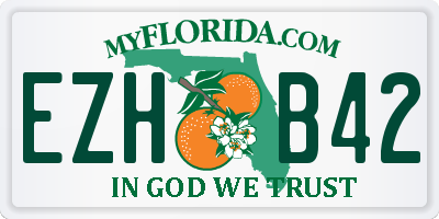 FL license plate EZHB42