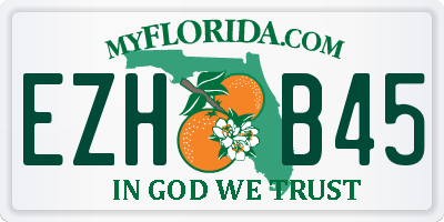 FL license plate EZHB45