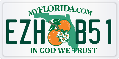 FL license plate EZHB51