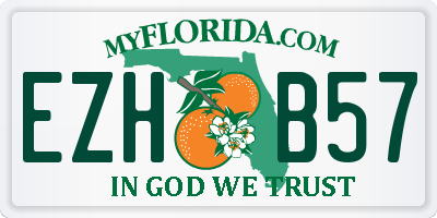 FL license plate EZHB57
