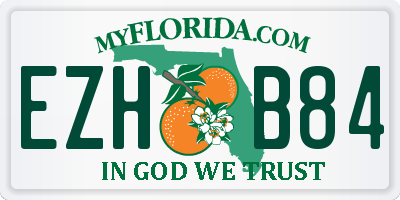 FL license plate EZHB84