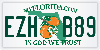FL license plate EZHB89