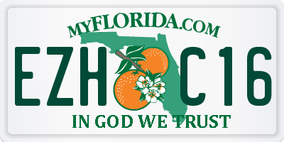 FL license plate EZHC16