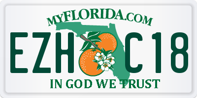FL license plate EZHC18