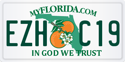 FL license plate EZHC19