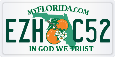 FL license plate EZHC52