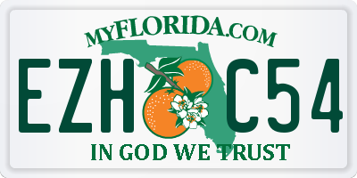 FL license plate EZHC54