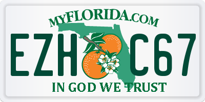 FL license plate EZHC67