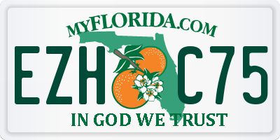 FL license plate EZHC75