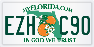 FL license plate EZHC90