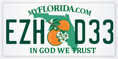 FL license plate EZHD33