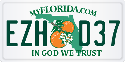 FL license plate EZHD37