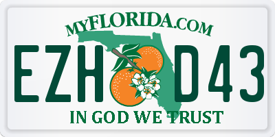 FL license plate EZHD43