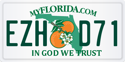 FL license plate EZHD71