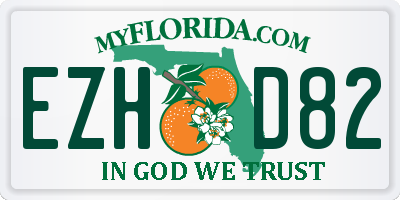 FL license plate EZHD82