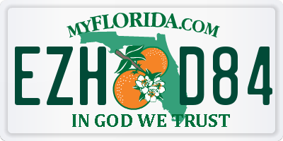 FL license plate EZHD84