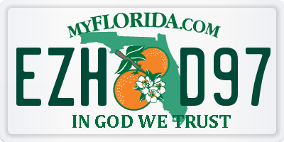 FL license plate EZHD97